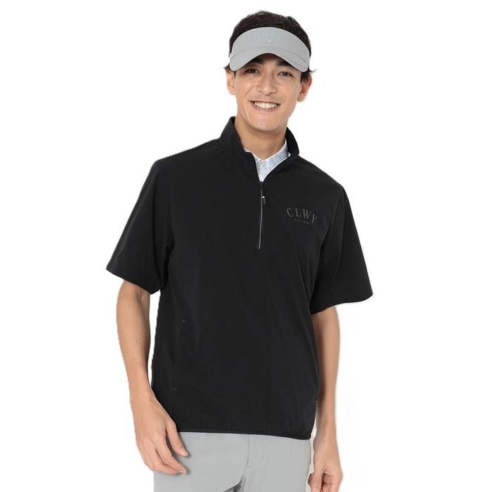 Callaway Half-Sleeve Blazer 8-Way Stretch Water-Repellent Mesh Lining Left Side Zipper Golf C26116100 Men s 1010_Black