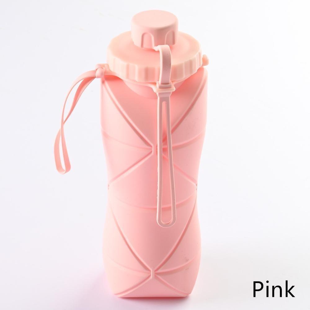 1 Stück Silikon Diamant Klappwasserbecher Sportwasserflasche Outdoor Reise Faltbare Tragbare Kompressions-Expansionsflaschen