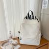 Schoolbag Backpack Simple Alphabet School Bag New Backpack Campus Versatile Large Capacity High School College Student Commuter