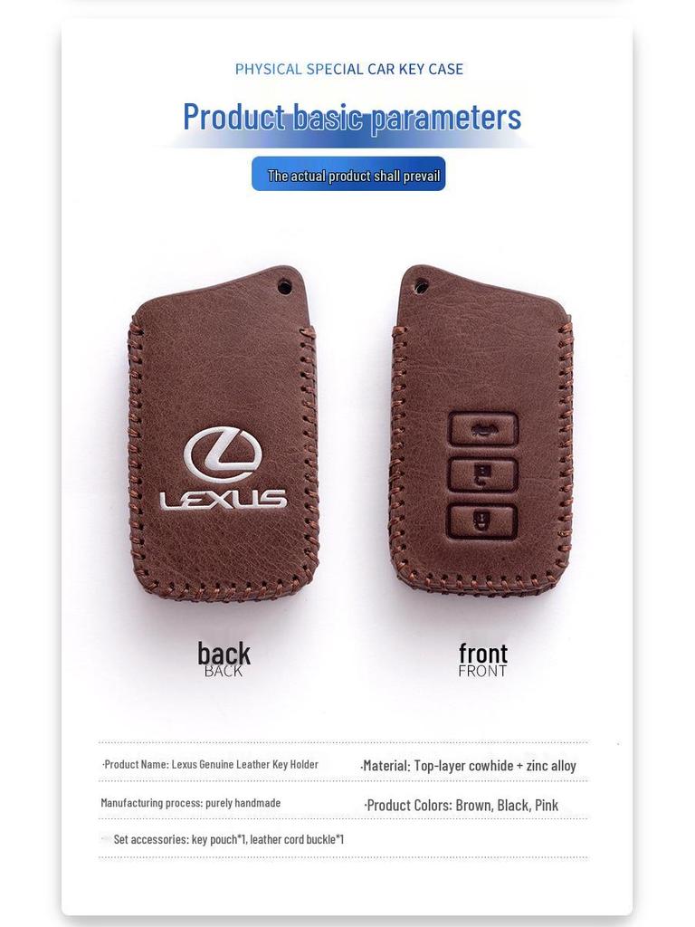 Husă cheie Lexus pentru GS IS ES200 NX RX300 CT200h - Geantă din piele cerată cu ulei