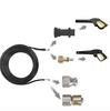 YUET 15 M High Pressure Washer Drain Pipe Cleaning Hose Cleaner Set with Adapter, Hose Unblocking Sewer Injector, Rotating Nozzle Replacement for Karc