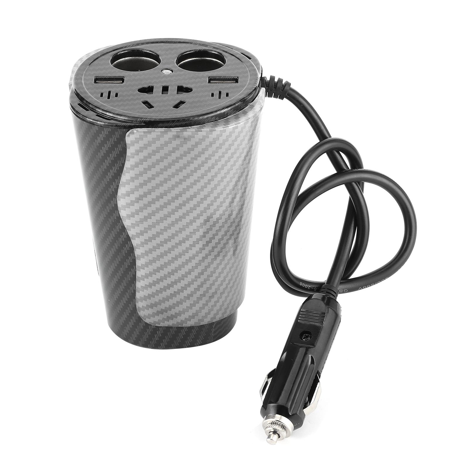 

Автомобильный инвертор 12 В в светодиодный преобразователь мощности, карбоновый тип волокна, модифицированная синусоида, автомобильное зарядное устройство с