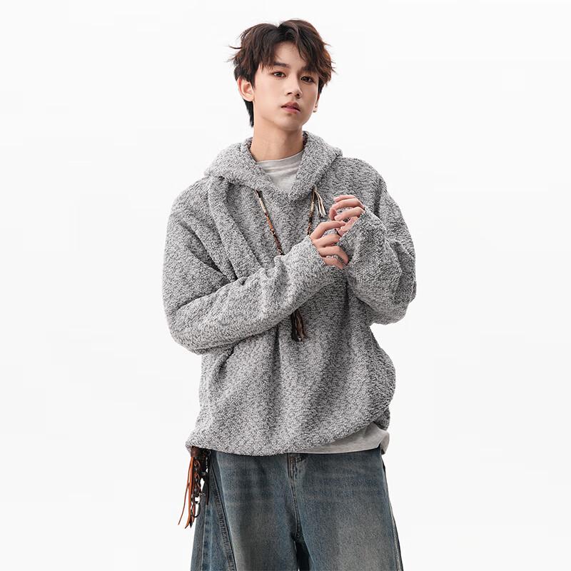 TOM ADAM Herren Koreanischer Stil Lässige Passform Kapuzenpullover