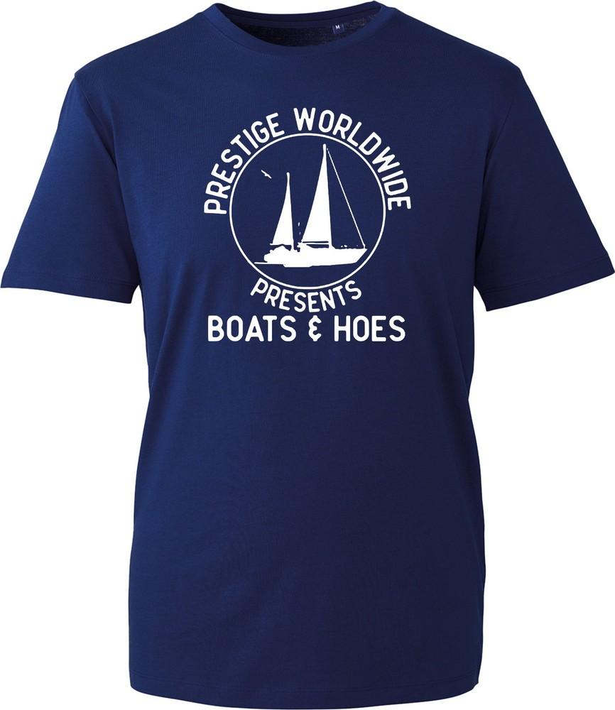 Prestige Worldwide Tshirt Unisexs Black Cotton Boats Hoes Funny Movie Quote Top S