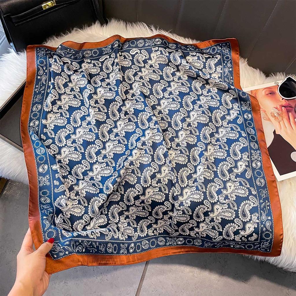 Fashionable Imitation Silk Scarf Set With Retro Waistcoat And Stylish Square Scarf Ideal For Neck Protection