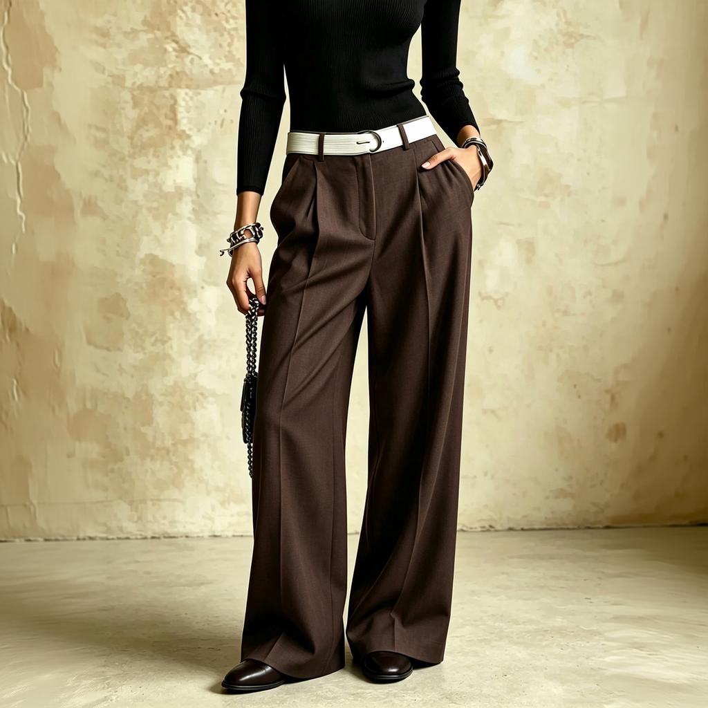 Women's Casual Color Loose Fit Wide Leg Pants for Everyday Wear