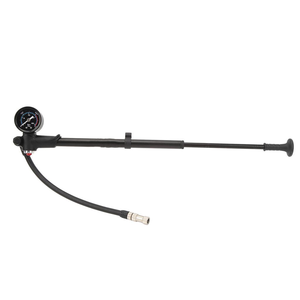 Bike Pump Portable Aluminum Alloy Bike Pump with Air Pressure Gauge for Pneumatic Shock Absorbers Front Forks