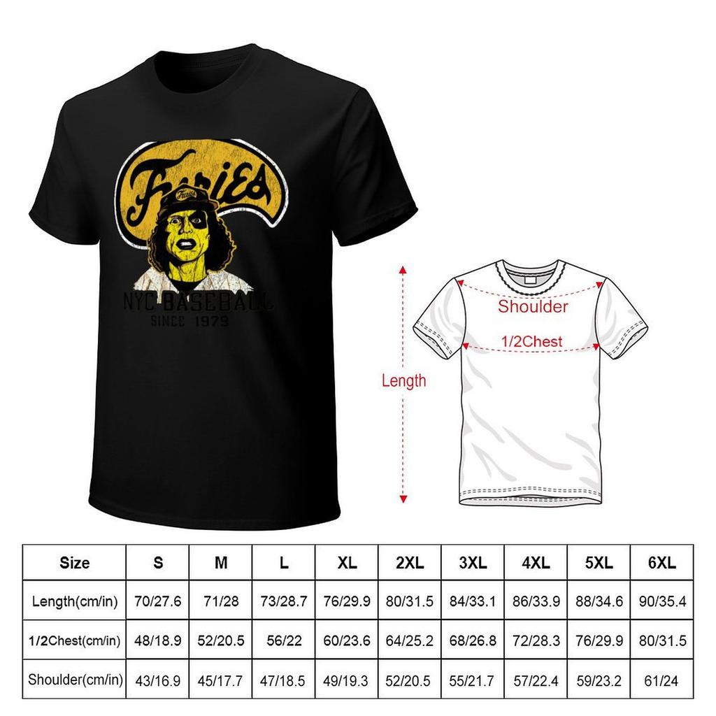 Warriors Baseball Furies Lts Worn TShirt hippie clothes Short sleeve tee anime clothes topping men clothes