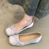 New Women Cute Ballerina Low Heel Shoes Lady Slipony Butterfly Knot Vintage Kawaii  Loafers Girl Lolita Mom Shoes