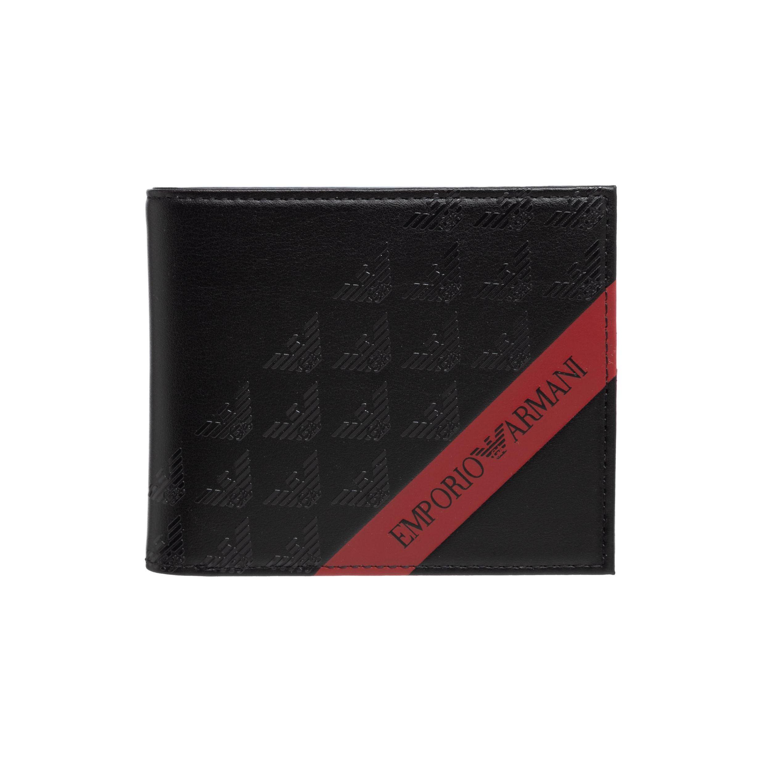

Emporio Armani Logo Double Fold Design Polyurethane Wallet Men wallet Black Y4R168-YQ12V-80681 Basic Set (Bag+Dust Bag)
