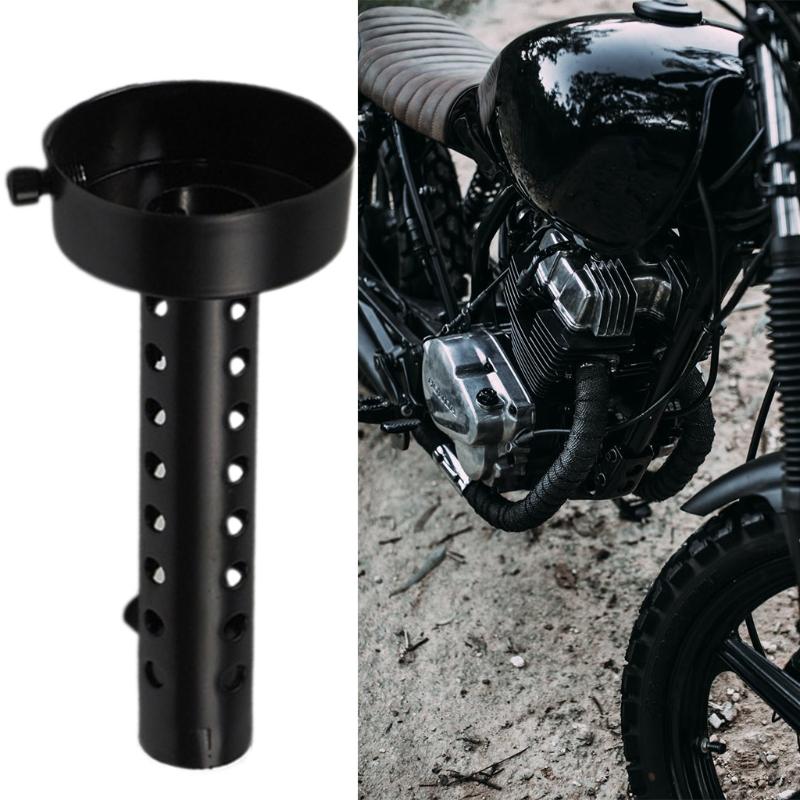 Universal 60mm Motorcycle Exhaust Can Muffler Insert Baffle DB Killer Silencer - Silver Tone