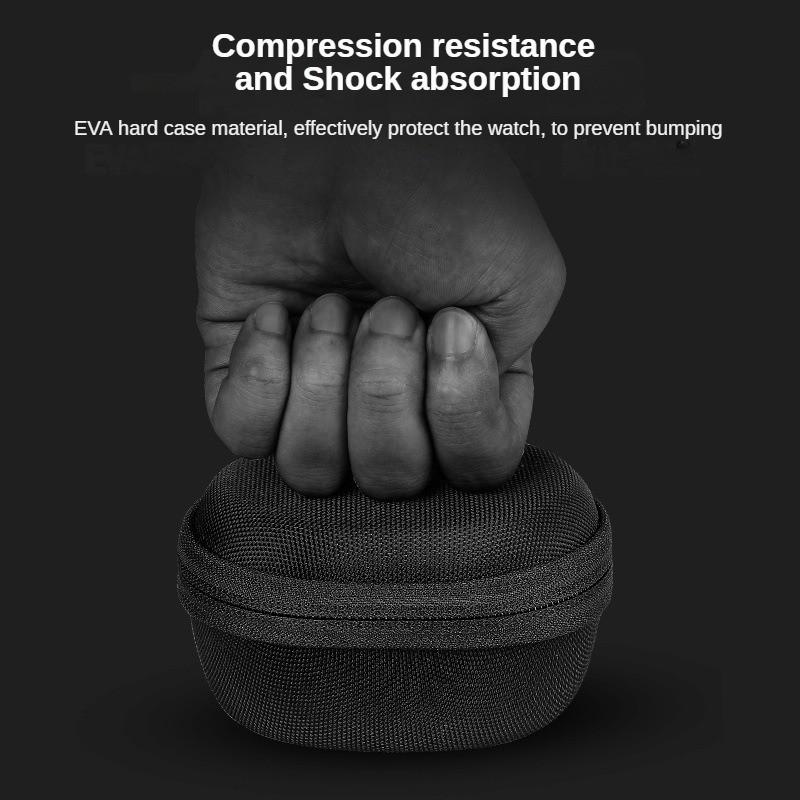 Hard Carrying Case EVA Hard Shell Travel Storage Bag Shockproof Watch Travel Case for Huawei Watch Fit 2 for Haylou RS4 Plus/GST