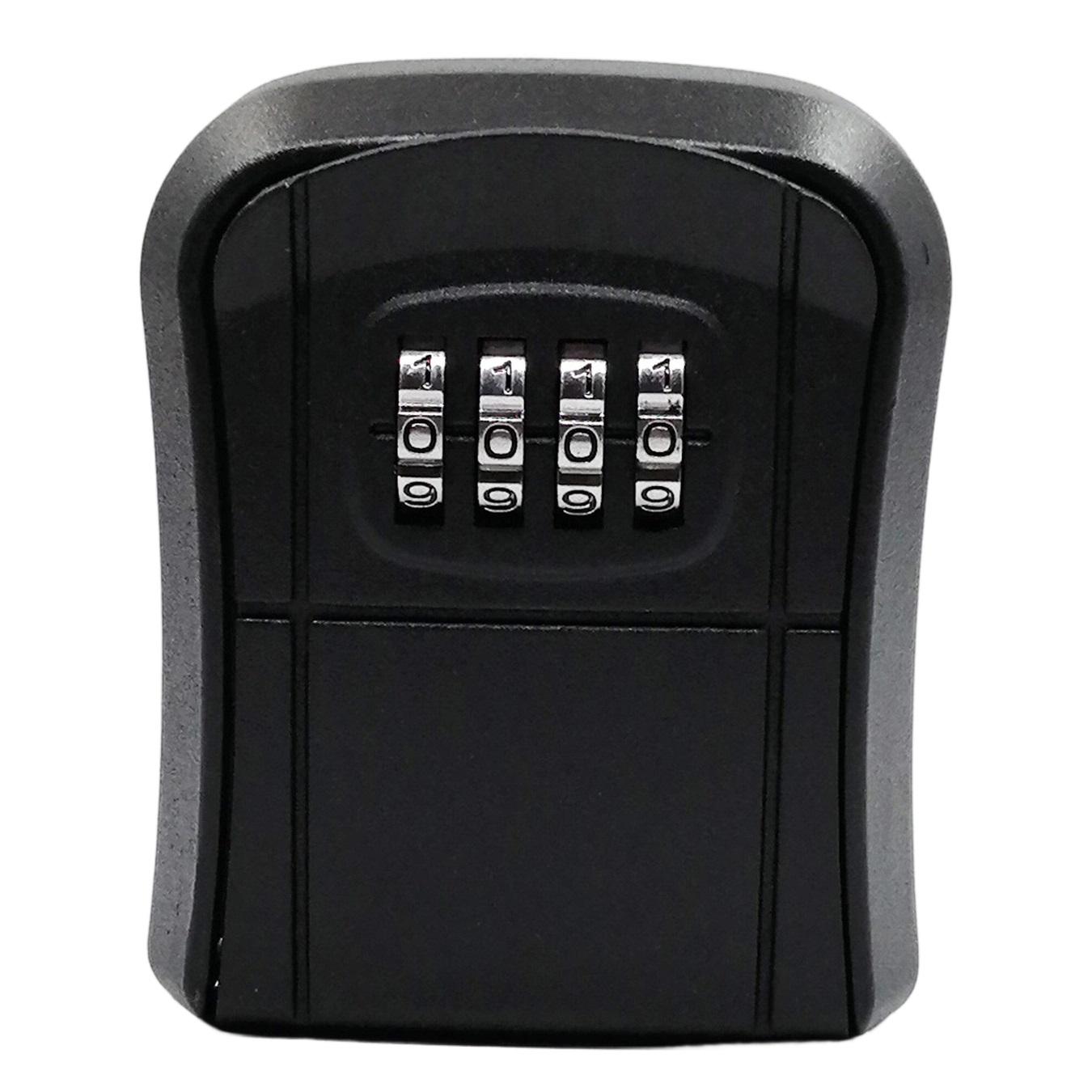 Household Security Key Box 94x80x36mm Aluminum Alloy Wall Mount Combination Lock Outdoor Key Safe Box (Black,Aluminum alloy&Door Lock) чёрный