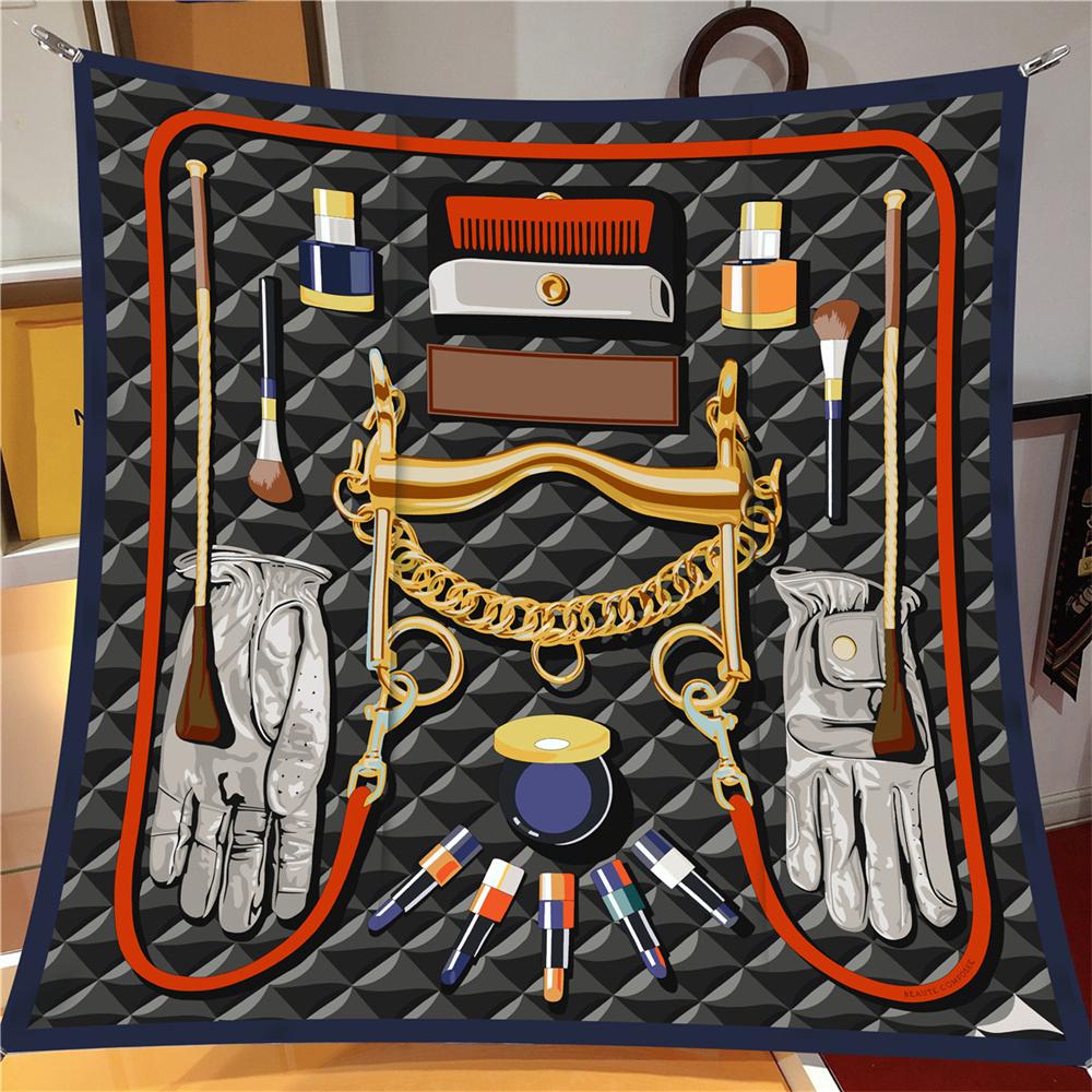 

Silk Scarf Women Saddle Belt Print Square Scarves Head Echarpes Silk Foulards Femme Wraps Beach Shawls Bandana Lady Hijabs 90CM x 90CM