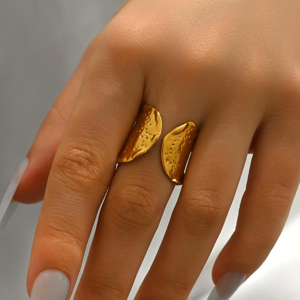 Geometric Women's Ring Versatile Personality Twisted Design Premium Sense Open Ring Versatile Index Finger Ring