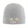 Smiling Friends Logo Knit Hat Beanie Winter Hat Warm Hip Hop Caps Unisex Women