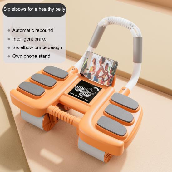 Roată abdominală cu rolă de susținere automată a cotului, bărbați, femei, antrenament de bază