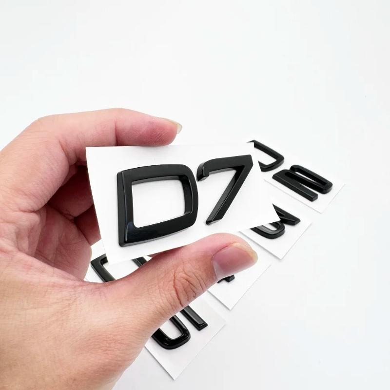 1PC ABS D2 D3 D4 D5 D6 D7 Car Letters Logo Trunk Emblem Badge Sticker For Car S40 S60 V40 V50 XC40 XC60 V70 V60 S90 C30 XC90