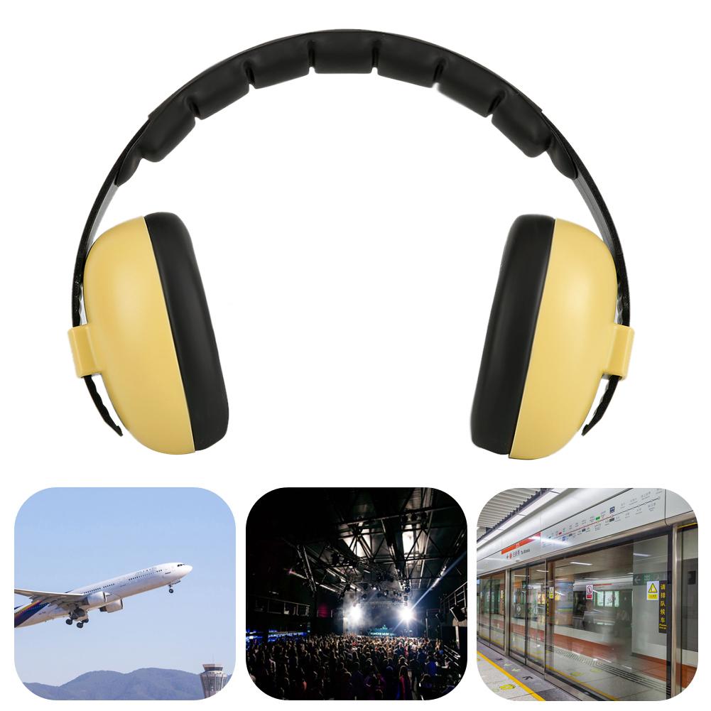 Søvn Hørselsvern Sammenleggbar Design Støyreduserende Øreklokker for Barn Babygul