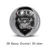 3D Creative Epoxy Dome Car Sticker Gorilla Gorilla Smoking Gorilla with Glasses PVC Car Motorcycle Helmet Laptop Vinyl Decal