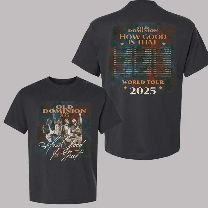 Old Dominion How Good Is That World Tour Black T Shirt Size S 5Xl