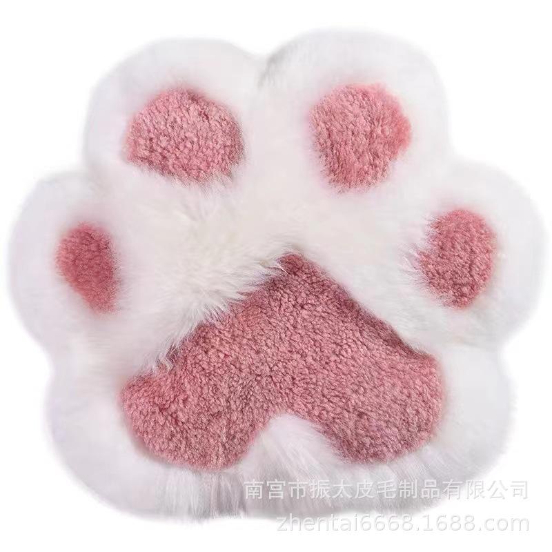 Cat Paw Shaped Plush Pillow with Insert - Cartoon Sofa Cushion