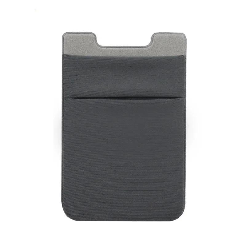 1pcs Thin Women Men Cell Phone ID Credit Card Holder Silicone Case Pouch Back Sticker Slim Wallet Case Card Holder