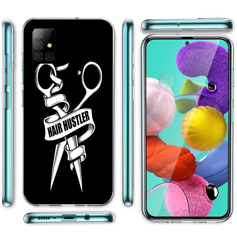 Hair Stylist Scissors Brush Phone Case For Samsung Galaxy A52 A32 A22 A12 A51 A31 A50S A30S A20S A10S Note 20 Ultra 10 Plus S10