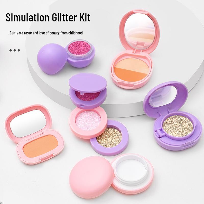 Zestaw do makijażu dla dzieci – Zestaw do odgrywania ról księżniczki – Kolorowe akcesoria kosmetyczne i torebka na toaletkę