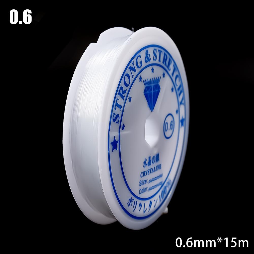 100m Starkes Elastisches Kristall-Perlenfaden-Kordel Schmuckherstellung Halskette Armband DIY Perlen-Schnur Dehnbar Dicke 0,4-1mm