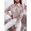 Fashion Lace Hollow Out Long Sleeve Office Shirt Women Spring and Autumn Loose Casual Versatile Commuter Blouse Lapel Simple Solid Color Clothing