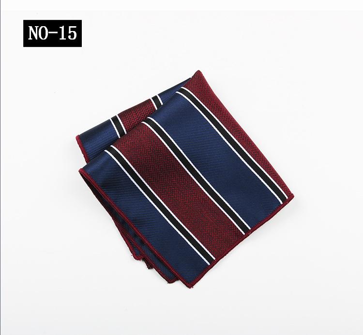 Pocket Towel Men'S Business Stripe Green Brown High-End Wedding Ceremony Handkerchief Small Square Towel