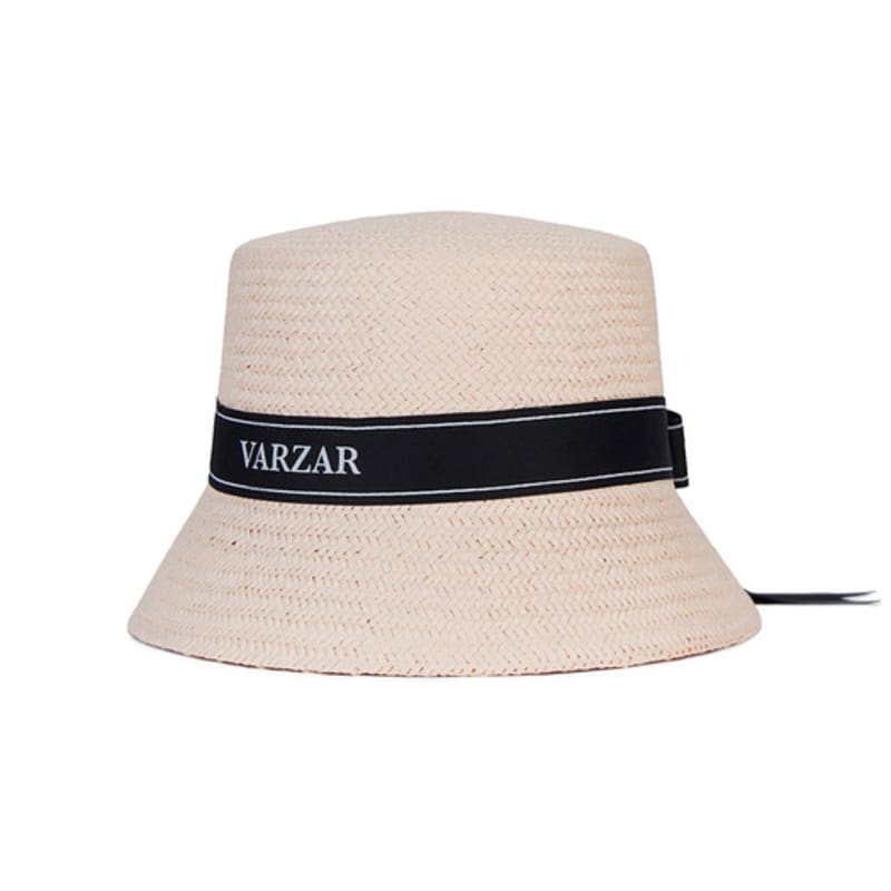 VARZAR Ribbon Paper Bucket Hat Pink