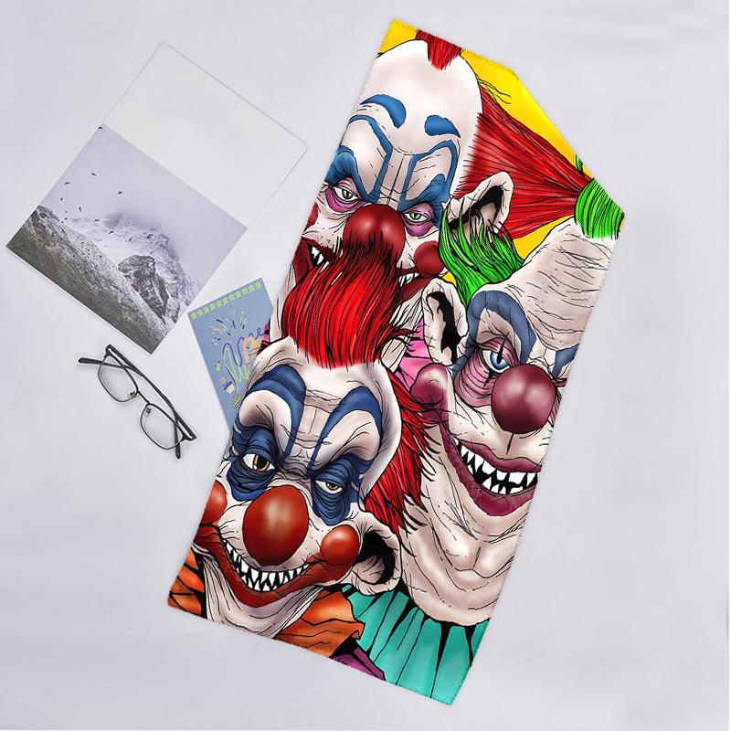 Horror Clown Circus Fashion Beach Towel: Ideal for Summer Adventures Soft, absorbent and quick drying suitable for swimming and bathing