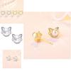 Hot Selling Fashionable Pearl Cat Diamond Earrings