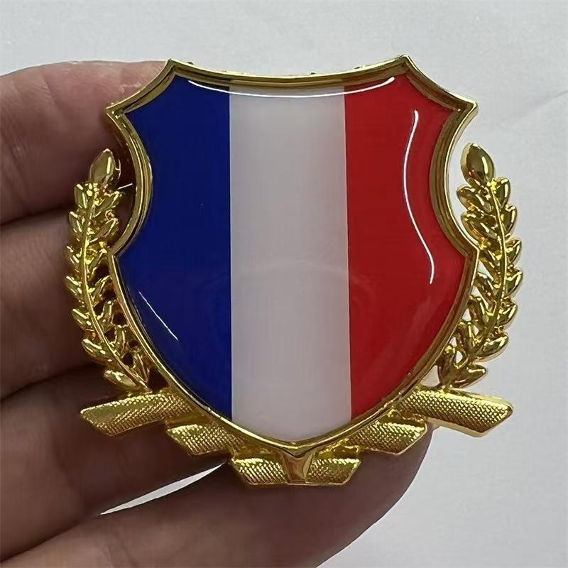 Metalowa Flaga Narodowa Samochodowa Naklejka Samochodowa Chiny Stany Zjednoczone Niemcy Francja Wielka Brytania Włochy Japonia Wietnam Korea Południowa Naklejka z Emblematem Bocznym