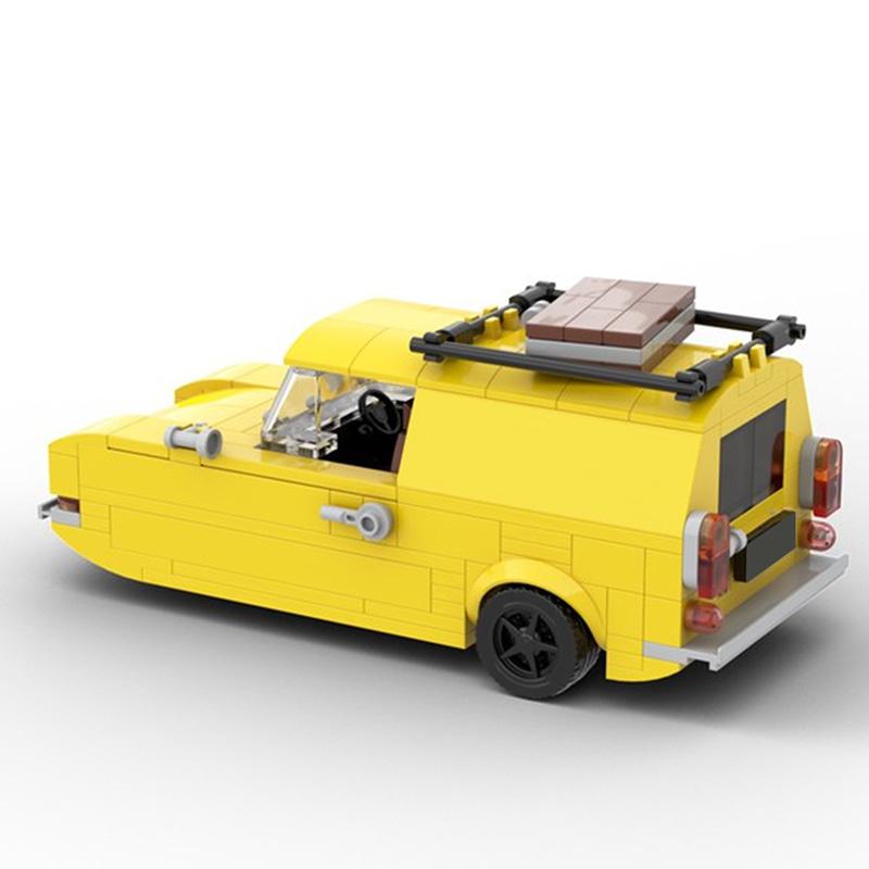 Buildmoc 1981 Classic TV A Only Fools and Horses Yellow Travel Car Stunt Vehicle 278PCS Building Blocks Toy For Children Gift