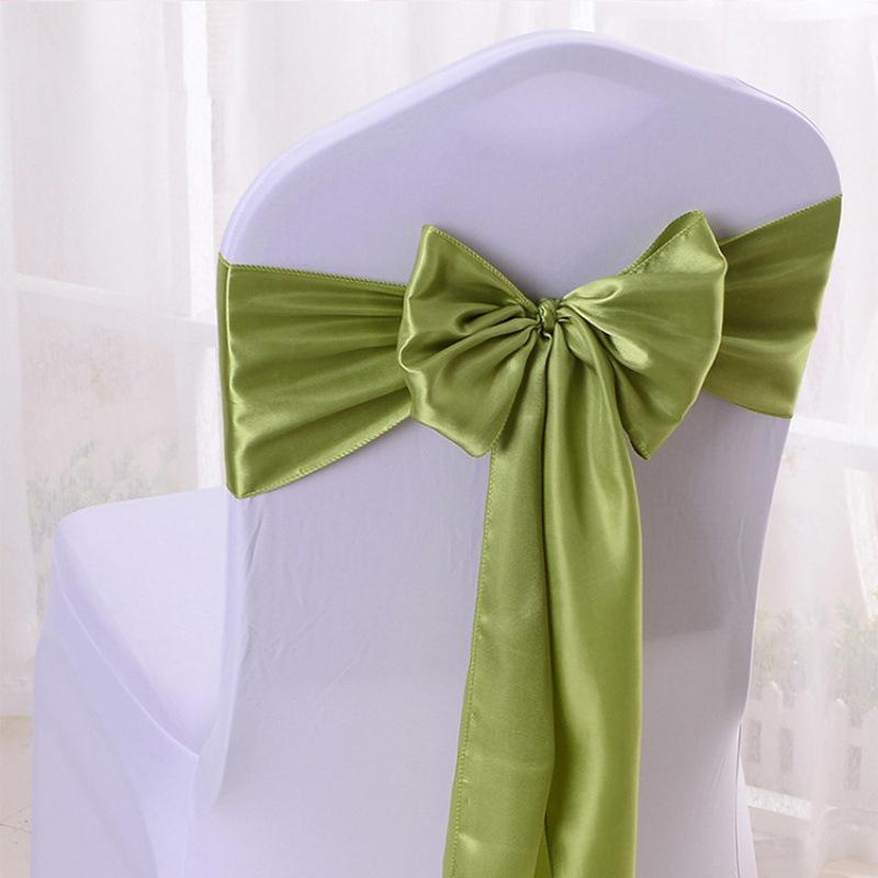 1 Pcs Satin Chair Sashes Quality Chair Ribbons Elegant Premium Bows Chairs Tie Back Chairs Decoration For Wedding Banquet Party
