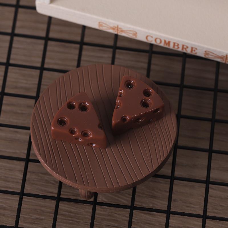 DIY Miniature Cheese Knife & Fork Set with Plate Figurine Keychain Resin Jewelry