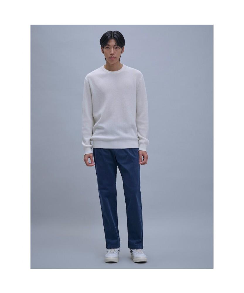 SHIFT.G Semi Wide Brushed Cotton Pants Navy