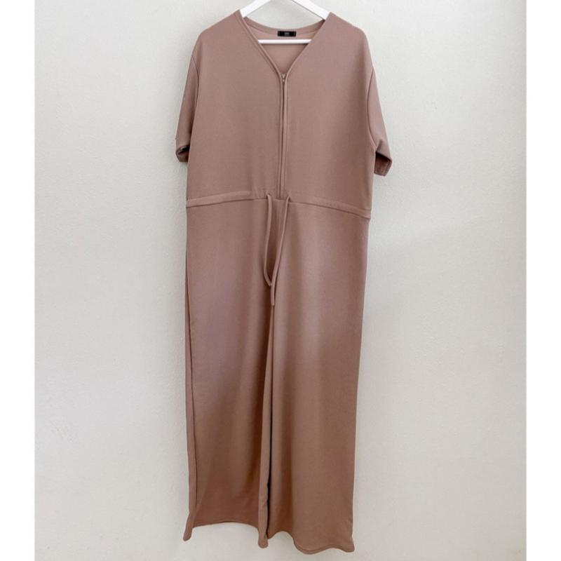 Shop   Women V Zip Easy One Mile Daily Short sleeVe Jumpsuit Ara Wpt 3239 Pink