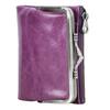 Head Layer Cowhide RFID Anti Magnetic Women's Wallet Casual Iron Hinge Multifunctional Short Leather