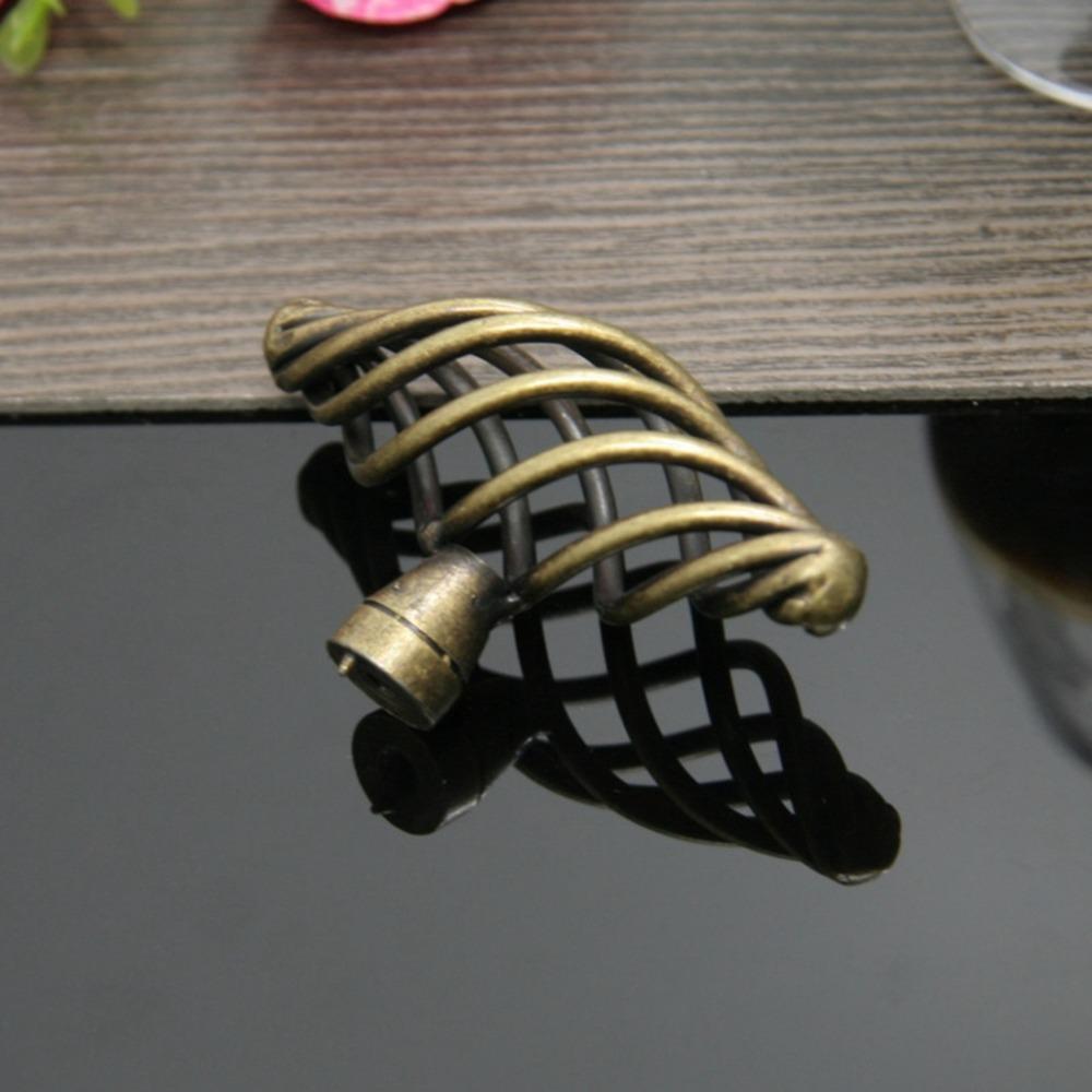 4pcs Iron Drawer Pulls Oval Shape Door Handles Vintage Cabinet Knobs  Kitchen