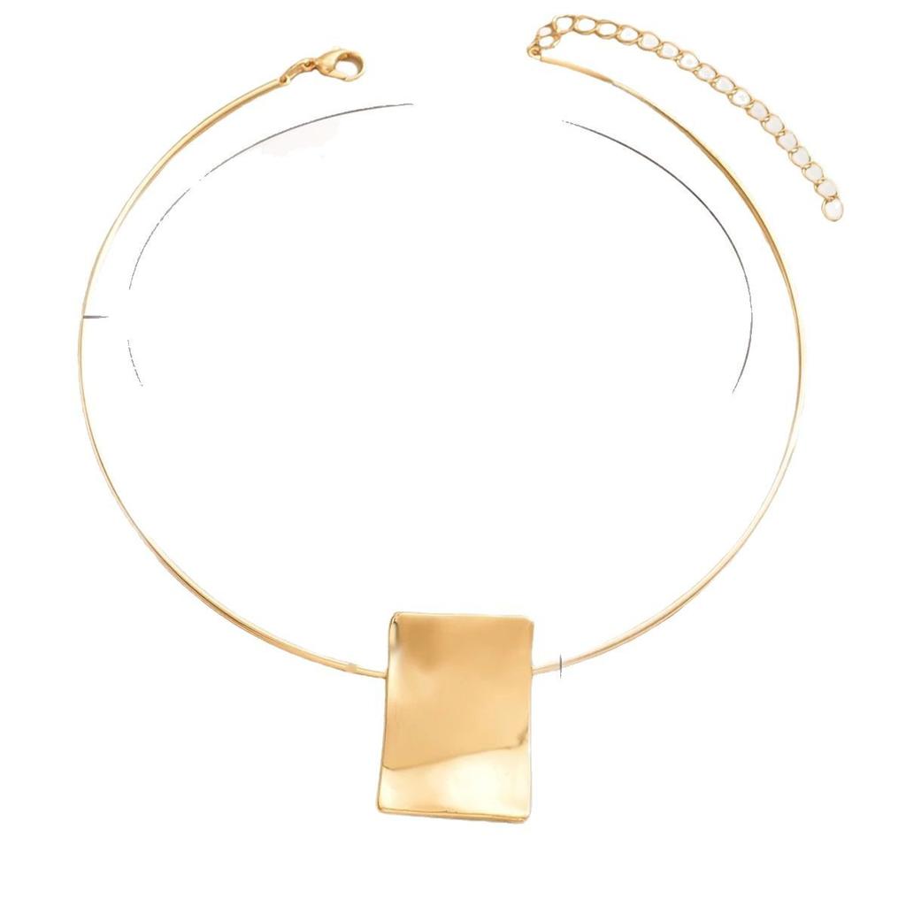 Accessories Retro Popular Irregular Geometric Collar Metal Jewelry Personality High Sense Versatile
