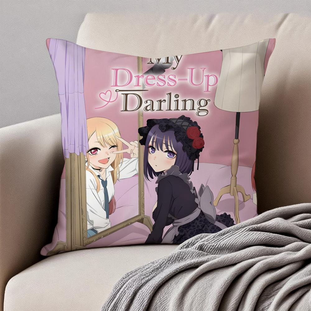 My DDress Up Darling Cuscino Romance Anime Federa Cuscino Antiacaro Cerniera Invisibile Peluche Corto Cuscino per Divano