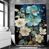 Art Fleurs Aquarelle Rideau de Douche Imprimé Moderne Nordique Minimaliste Tissu Polyster Décoration Intérieure Rideaux de Salle de Bain Avec Crochets