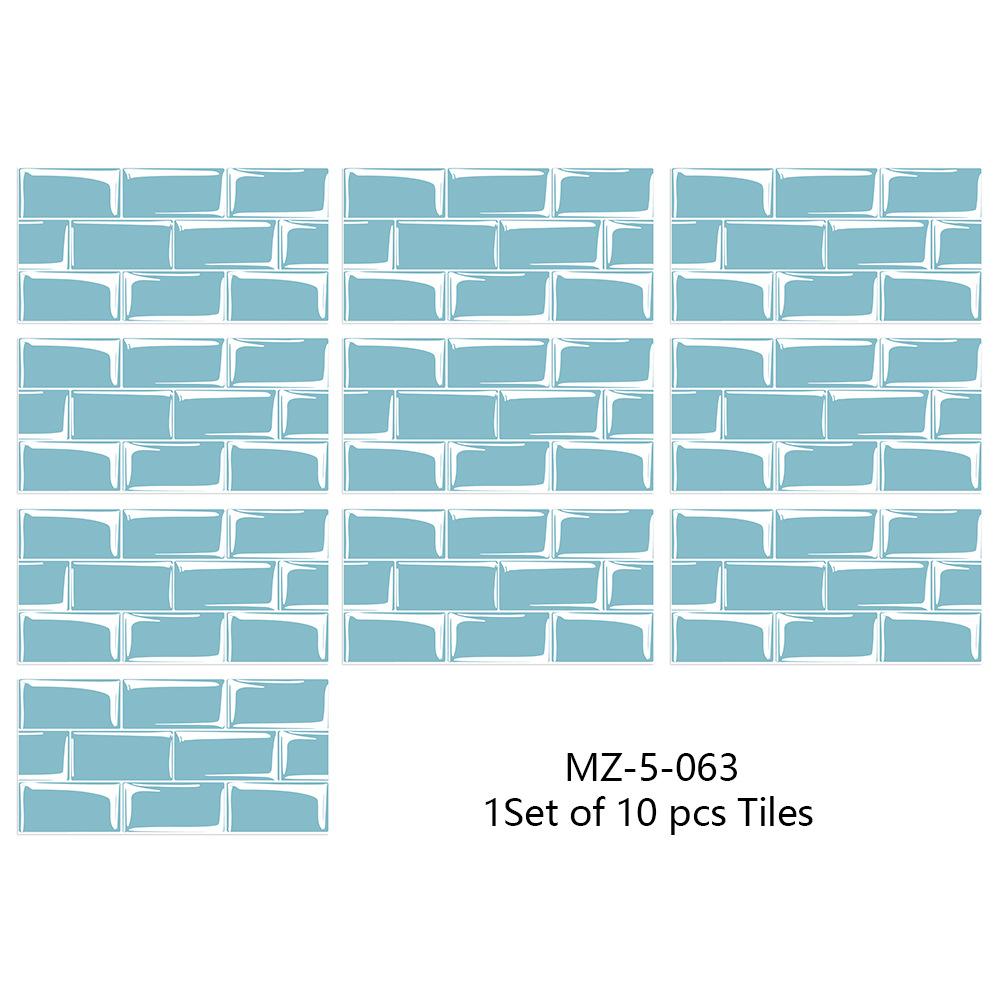 10ks 15cmX30cm DIY mramorové samolepky na zeď Imitace cihla Dekorace do ložnice Vodotěsná samolepicí tapeta na dlaždice Dekor do kuchyně