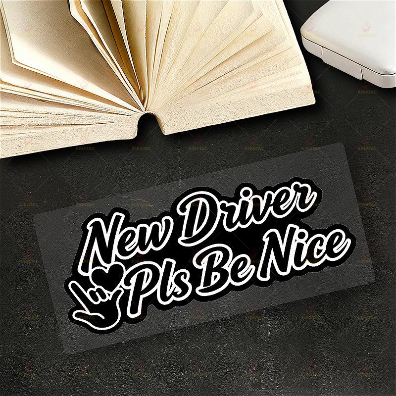 1pc Original New Driver Pls Be Nice Motorcycle Sticker for Motorcycle Tailbox Fairing Car Window Scooter Waterproof Vinyl Decals