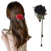 Vintage Steampunk Floral Hair Clip Punk Gothic Headwear Hairpins Barrettes Hair Accessories Tassels Chain Hairpin