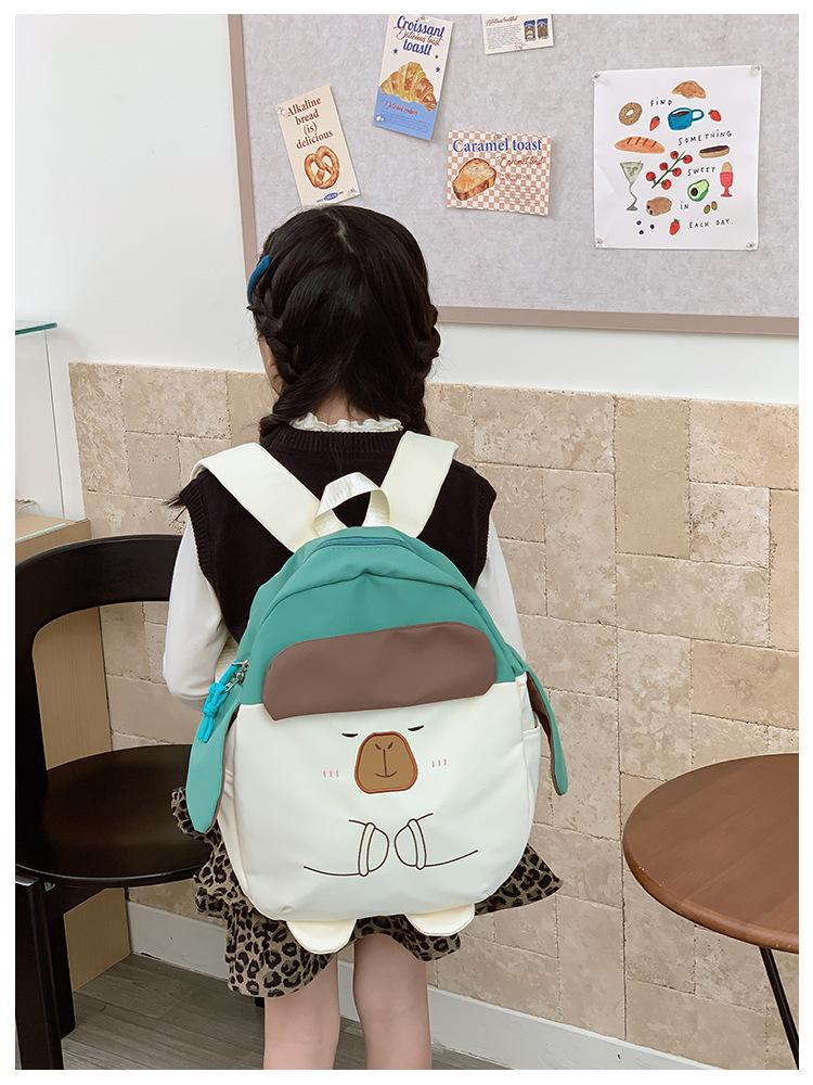 2025 Trendy Capybara Girl's Cartoon School Backpack